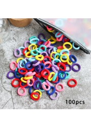 50pcs Girls Solid Color Big Rubber Band Ponytail Holder Gum Headwear Elastic Hair Bands Korean Girl Hair Accessories Ornaments