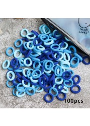 50pcs Girls Solid Color Big Rubber Band Ponytail Holder Gum Headwear Elastic Hair Bands Korean Girl Hair Accessories Ornaments