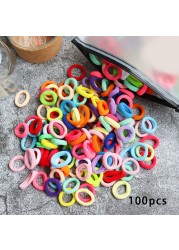 50pcs Girls Solid Color Big Rubber Band Ponytail Holder Gum Headwear Elastic Hair Bands Korean Girl Hair Accessories Ornaments