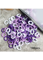 50pcs Girls Solid Color Big Rubber Band Ponytail Holder Gum Headwear Elastic Hair Bands Korean Girl Hair Accessories Ornaments