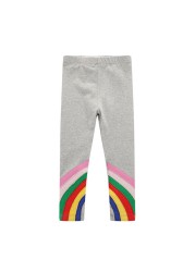 Seieroad Kids 2-7 Years Baby Long Pants Rainbow Embroidery Baby Pants Children Pants Baby Pants