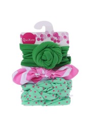 3pcs/set Baby Girls Lovely Bow Hairband Elastic Wide Headband Stretch Knot Headbands Turban Headdress Clothes Accessory