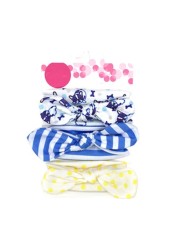 3pcs/set Baby Girls Lovely Bow Hairband Elastic Wide Headband Stretch Knot Headbands Turban Headdress Clothes Accessory