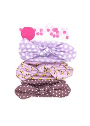 3pcs/set Baby Girls Lovely Bow Hairband Elastic Wide Headband Stretch Knot Headbands Turban Headdress Clothes Accessory