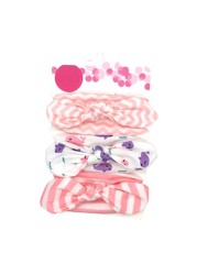 3pcs/set Baby Girls Lovely Bow Hairband Elastic Wide Headband Stretch Knot Headbands Turban Headdress Clothes Accessory