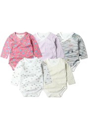 5pcs/lot Baby Bodysuits Autumn Newborn 100% Cotton Body Baby Long Sleeve Underwear Infant Jumpsuits Boys Girls Pajamas Clothes