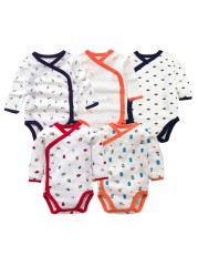 5pcs/lot Baby Bodysuits Autumn Newborn 100% Cotton Body Baby Long Sleeve Underwear Infant Jumpsuits Boys Girls Pajamas Clothes