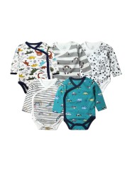 5pcs/lot Baby Bodysuits Autumn Newborn 100% Cotton Body Baby Long Sleeve Underwear Infant Jumpsuits Boys Girls Pajamas Clothes