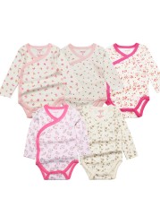 5pcs/lot Baby Bodysuits Autumn Newborn 100% Cotton Body Baby Long Sleeve Underwear Infant Jumpsuits Boys Girls Pajamas Clothes