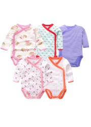 5pcs/lot Baby Bodysuits Autumn Newborn 100% Cotton Body Baby Long Sleeve Underwear Infant Jumpsuits Boys Girls Pajamas Clothes