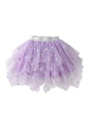 DXTON Girls Skirt Mesh Children's Skirt Girls Tutu Skirt Layered Tutu Skirt Prom Party Prom Dress Clothes