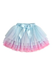 DXTON Girls Skirt Mesh Children's Skirt Girls Tutu Skirt Layered Tutu Skirt Prom Party Prom Dress Clothes