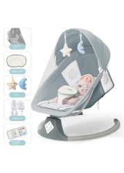 High quality luxury baby rocking chair new style smart bluetooth electric cradle bed with music intelligent swing newborn shaker