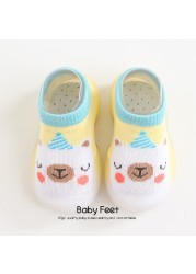 Unisex baby shoes first baby shoes first walkers boy soft sole rubber outdoor baby shoes cute animal socks baby anti-slip