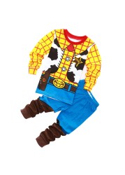 Children's Clothing Set Boys Sleepwear Kids Clothes Spider Pajamas Set Baby Girls Cotton Cartoon Pajamas Spring Autumn Pajamas