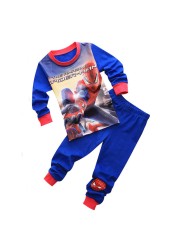 Children's Clothing Set Boys Sleepwear Kids Clothes Spider Pajamas Set Baby Girls Cotton Cartoon Pajamas Spring Autumn Pajamas