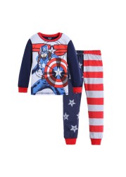 Children's Clothing Set Boys Sleepwear Kids Clothes Spider Pajamas Set Baby Girls Cotton Cartoon Pajamas Spring Autumn Pajamas