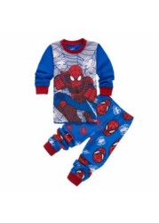 Children's Clothing Set Boys Sleepwear Kids Clothes Spider Pajamas Set Baby Girls Cotton Cartoon Pajamas Spring Autumn Pajamas