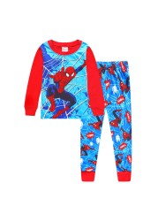 Children's Clothing Set Boys Sleepwear Kids Clothes Spider Pajamas Set Baby Girls Cotton Cartoon Pajamas Spring Autumn Pajamas