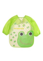 0-3Y Baby Bibs Cute Cartoon Animals Waterproof Children Colorful Bib Full Sleeve Bibs Children Apron Long Sleeve Feeding Bibs