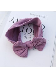 Baby Hair Band Girls Bow Elastic Headbands Turban Baby Hair Accessories Kids Headpiece 18 Colors