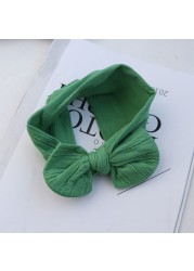 Baby Hair Band Girls Bow Elastic Headbands Turban Baby Hair Accessories Kids Headpiece 18 Colors