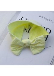 Baby Hair Band Girls Bow Elastic Headbands Turban Baby Hair Accessories Kids Headpiece 18 Colors