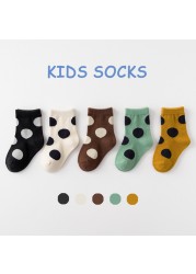 5 Pairs Cotton Kids Warm Socks Winter Socks For Baby Girls Cute Cartoon Newborn Toddler Casual Sports Socks Boys Socks 0-12 Years