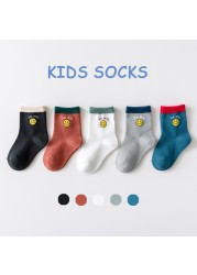 5 Pairs Cotton Kids Warm Socks Winter Socks For Baby Girls Cute Cartoon Newborn Toddler Casual Sports Socks Boys Socks 0-12 Years