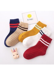 5 Pairs Cotton Kids Warm Socks Winter Socks For Baby Girls Cute Cartoon Newborn Toddler Casual Sports Socks Boys Socks 0-12 Years