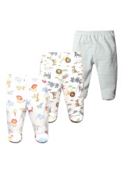 3pcs/lot Baby Pants 100% Cotton Autumn Spring Newborn Baby Boys Girls Pants Toddler Wear Infant Toddler Cartoon For Baby Clothes