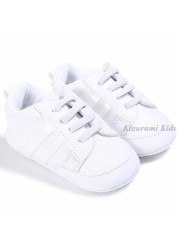 Soft Sole Leather Striped Boy Shoes Baby Girl Shoes Children Sport Running Shoes Newborn Baby First Walkers Toddler Kids Sneaker