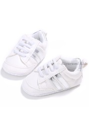 Soft Sole Leather Striped Boy Shoes Baby Girl Shoes Children Sport Running Shoes Newborn Baby First Walkers Toddler Kids Sneaker