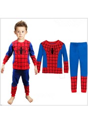 New Spider-Man cartoon children's long-sleeved pajamas children's champion home wear boys' underwear two-piece suit pajamas