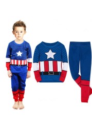 New Spider-Man cartoon children's long-sleeved pajamas children's champion home wear boys' underwear two-piece suit pajamas