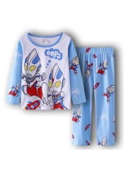 New Spider-Man cartoon children's long-sleeved pajamas children's champion home wear boys' underwear two-piece suit pajamas