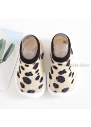 Leopard White Baby Shoes Fashion Unisex Spring Baby Floor Shoes Non-slip Soft Baby Booties Infant Shoes Plaid Cartoon Casual Shoes