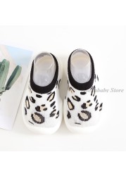 Leopard White Baby Shoes Fashion Unisex Spring Baby Floor Shoes Non-slip Soft Baby Booties Infant Shoes Plaid Cartoon Casual Shoes