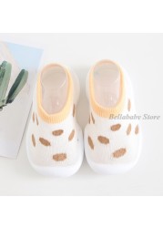 Leopard White Baby Shoes Fashion Unisex Spring Baby Floor Shoes Non-slip Soft Baby Booties Infant Shoes Plaid Cartoon Casual Shoes