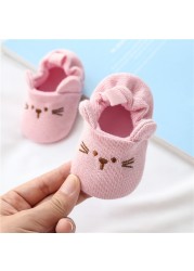 Baby Girl Knitted Boots First Walkers Snow Boots Newborn Baby Autumn Winter Cotton Warm Soft Sole Plush Prewalker 0-18days