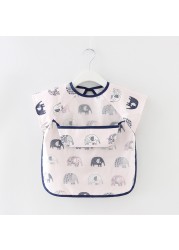 Waterproof Infant Eating Children Drawing Sleeveless Baby Bandana Bibs Cute Baby Bibs Soft Baby Apron Cotton Meal Burp Eva Clothes