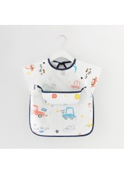 Waterproof Infant Eating Children Drawing Sleeveless Baby Bandana Bibs Cute Baby Bibs Soft Baby Apron Cotton Meal Burp Eva Clothes