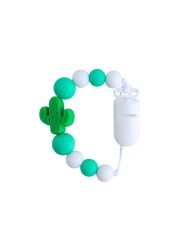 Baby Silicone Infant Toddler Doll Pacifier Soother Nipple Clip Chain Strap Baby Holder Chew Baby Safety Teether Teething