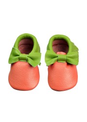 Unisex Infant Baby Shoes Toddler Toddler Baby Soft Soled Cowhide Bottom Skid-Proof Boys Girls Animal First Walkers 0-24 Month