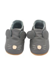 Unisex Infant Baby Shoes Toddler Toddler Baby Soft Soled Cowhide Bottom Skid-Proof Boys Girls Animal First Walkers 0-24 Month