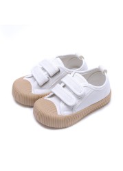 Boys Girls Candy Color Casual Shoes Toddler Kids Breathable Hook and Loop Shoes Luxury Soft Children Canvas Shoes Toddler Toddler