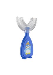 Q81A Children U Shape Toothbrush Soft Silicone Training Teeth Cleaning Toothbrushes