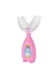 Q81A Children U Shape Toothbrush Soft Silicone Training Teeth Cleaning Toothbrushes