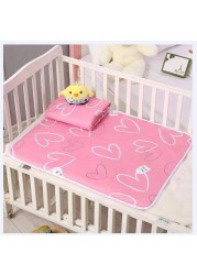 Waterproof Bed Sheet Baby Urine Changing Mat Cotton Reusable Infant Changing Diaper Mattress Cover Washable Newborn Crib Nappy Mattress