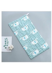 Six Layers Pure Cotton Baby Towel Cotton Gauze Combed Long Square Towel Newborn Washing Bath Towel 25x50cm